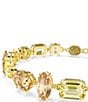 Swarovski Gema Mixed Cut Line Bracelet, Color:Gold - Image 4