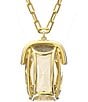 Color:Gold - Image 4 - Harmonia Cushion Cut Crystal Long Pendant Necklace