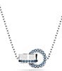 Color:Silver/Blue - Image 1 - Hollow Crystal Adjustable Pendant Necklace