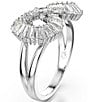 Swarovski Hyperbola Crystal Cocktail Ring, Color:Silver - Image 2
