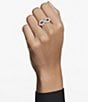 Swarovski Hyperbola Crystal Cocktail Ring, Color:Silver - Image 5