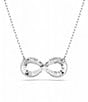 Color:Silver - Image 4 - Hyperbola Crystal Infinity Silver Short Pendant Necklace