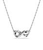 Color:Silver - Image 4 - Hyperbola Infinity Silver Crystal Short Pendant Necklace