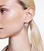 Color:Silver - Image 5 - Hyperbola Pearl Heart Crystal Drop Earrings