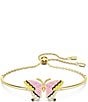 Color:Gold - Image 1 - Crystal Idyllia Butterfly Adjustable Bracelet