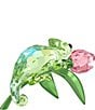 Swarovski Idyllia Collection Chameleon and Tulip Figurine - Image 2