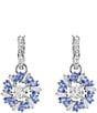 Color:Blue - Image 2 - Idyllia Crystal Drop Earrings