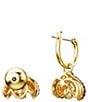 Color:Gold/Red - Image 4 - Idyllia Ladybug Crystal Mismatch Drop And Stud Earrings