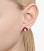 Color:Gold/Red - Image 6 - Idyllia Ladybug Crystal Mismatch Drop And Stud Earrings