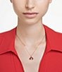 Color:Gold/Red - Image 5 - Idyllia Ladybug Crystal Short Pendant Necklace
