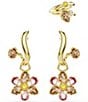 Swarovski Idyllia Multicolored Mixed Cut Flower Drop Earrings, Color:Pink Multi - Image 1