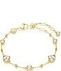 Color:Gold - Image 1 - Imber Crystal Bracelet Round Cut Line Bracelet