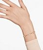 Color:Gold - Image 4 - Imber Crystal Bracelet Round Cut Line Bracelet