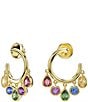 Swarovski Imber Multicolored Mixed Cut CZ Hoop Earrings - Image 1