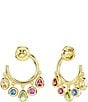 Swarovski Imber Multicolored Mixed Cut CZ Hoop Earrings - Image 3