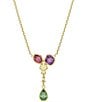 Swarovski Imber Multicolored Mixed Cut CZ Y Necklace - Image 1