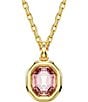 Color:Pink - Image 1 - Imber Crystal Pendant Octagon Necklace