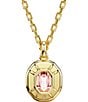 Color:Pink - Image 2 - Imber Crystal Pendant Octagon Necklace