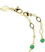Swarovski Imber Round Cut Adjustable Line Bracelet, Color:Gold/Green - Image 3