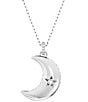 Color:Silver - Image 4 - Luna Moon Crystal Short Pendant Necklace