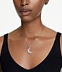 Color:Silver - Image 5 - Luna Moon Crystal Short Pendant Necklace