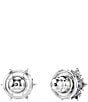 Swarovski Magic Snowflake Stud Earrings, Color:Blue - Image 3