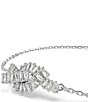 Swarovski Matrix Baguette Cut Knot Adjustable Bracelet, Color:Silver - Image 2