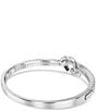 Swarovski Matrix Baguette Cut Knot Bangle Bracelet, Color:Silver - Image 3
