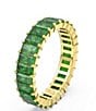 Color:Green - Image 2 - Matrix Collection Crystal Green Baguette Cut Band Ring