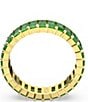 Color:Green - Image 4 - Matrix Collection Crystal Green Baguette Cut Band Ring