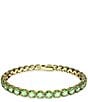 Color:Green - Image 1 - Matrix Collection Crystal Green Tennis Line Bracelet
