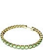 Color:Green - Image 2 - Matrix Collection Crystal Green Tennis Line Bracelet
