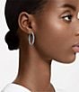 Color:Aqua - Image 5 - Matrix Collection Crystal Hoop Earrings