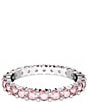 Color:Pink - Image 1 - Matrix Collection Colorful Crystal Band Ring
