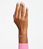 Swarovski Matrix Collection Tennis Crystal Line Bracelet, Color:Pink - Image 5