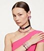 Swarovski Matrix Collection Tennis Crystal Line Bracelet, Color:Pink - Image 6