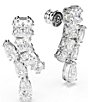 Swarovski Matrix Drop Earrings, Color:Silver - Image 3