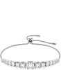 Swarovski Matrix Gradient Round Cut Adjustable Bracelet, Color:Silver - Image 1