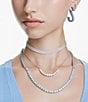 Swarovski Matrix Gradient Round Cut Frontal Collar Necklace, Color:Silver - Image 7