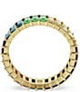 Swarovski Matrix Rainbow Crystal Baguette Band Ring, Color:Rainbow - Image 4