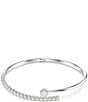 Swarovski Matrix Round Cut CZ Bangle Bracelet - Image 1