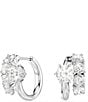 Swarovski Matrix Round Cut CZ Clip Stud Earrings - Image 1