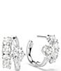 Swarovski Matrix Round Cut CZ Clip Stud Earrings - Image 4