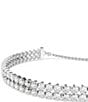 Swarovski Matrix Round Cut Tennis Double Line Bracelet, Color:Silver/Crystal - Image 3