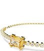 Swarovski Matrix Tennis Line Bracelet, Color:Gold/Yellow - Image 2