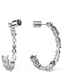 Swarovski Mesmera Mixed Cuts Crystal Hoop Earrings, Color:Silver - Image 4