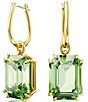 Swarovski Millenia Collection Green Octagon Crystal Cut Drop Earrings, Color:Green/Gold - Image 1