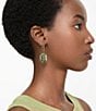 Swarovski Millenia Collection Green Octagon Crystal Cut Drop Earrings, Color:Green/Gold - Image 5