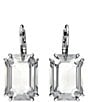 Color:Silver - Image 1 - Millenia Octagon Crystal Drop Earrings