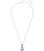 Swarovski Millenia Octagon Cut Blue Long Pendant Necklace, Color:Blue - Image 3